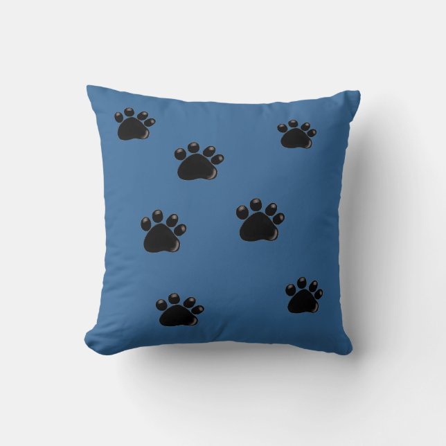 Almofada Impressões de Pata de Cachorro (Frente)