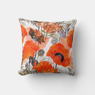 Almofada Impressões de Poppies Brilhantes: Arte Invisível