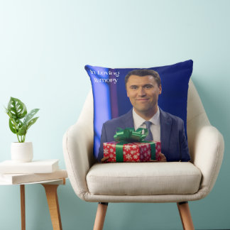 Almofada In Loving Memory: Charlie Kirk Christmas Pillow