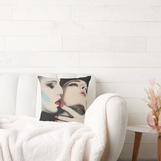 Almofada 'In the Shadows' Pintura em um (Sofá)