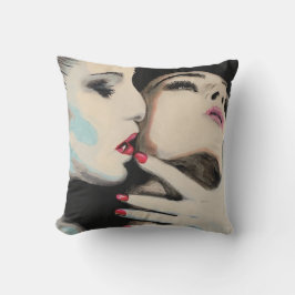 Almofada 'In the Shadows' Pintura em um