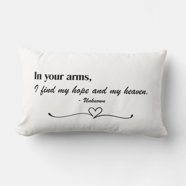 Almofada "In Your Arms" Script Love (Frente)