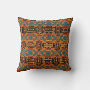 Almofada Inca Cross Patternos Red and Yellows