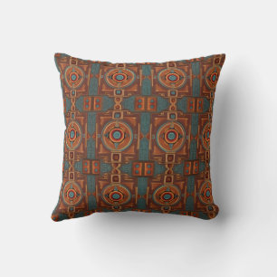 Almofada Inca Cross Patternos Red and Yellows