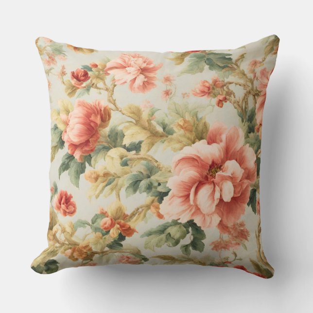 Almofada Incríveis Flores, Folhas. Pintura (Frente)