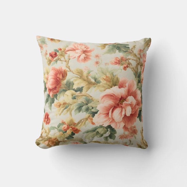 Almofada Incríveis Flores, Folhas. Pintura (Frente)