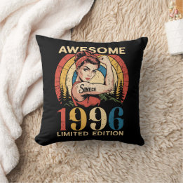 Almofada Incrível Desde 1996 Retro 30 Anos de Mulher