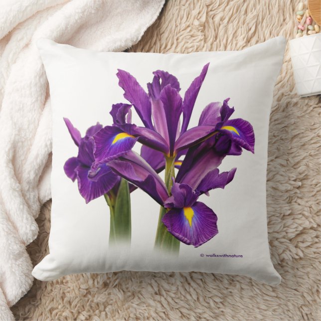 Almofada Incrível Sensação Floral Neerlandesa Iris Purple (Cobertor)