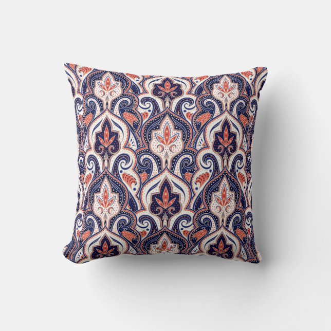 Almofada Indian paisley pattern seamless. Persian arabesque (Frente)
