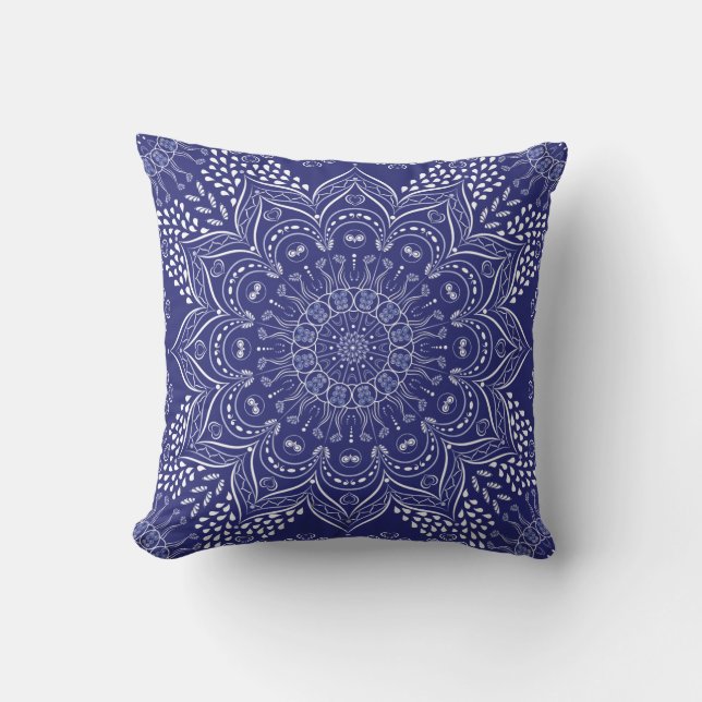 Almofada Indigo Blue Mandala (Frente)