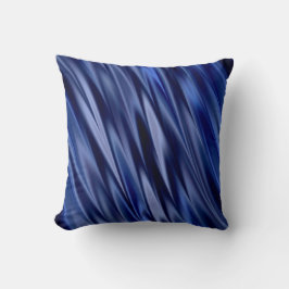Almofada Índigo & listras azuis violetas do estilo do cetim