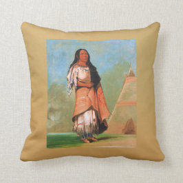 Almofada Índio Nativo Americano, Arte de George Catlin