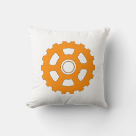 Almofada Industrial Orange Gear Cogwheel