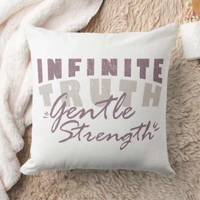Almofada Infinite Truth, Gentle Strength Throw Pillows (Cobertor)