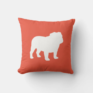 Almofada Inglês Bulldog Silhouette Cute Dog Lover