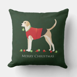 Almofada Inglês Foxhound Christmas