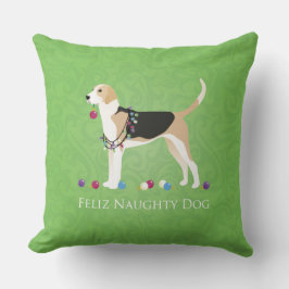 Almofada Inglês Foxhound Christmas - Feliz Naughn