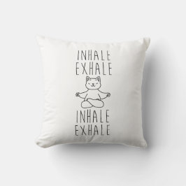Almofada inhale Exhale yoga cat