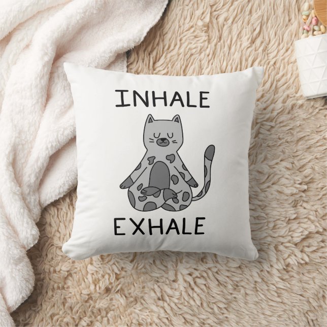 Almofada Inhale Exhale Yoga Cat (Cobertor)