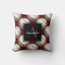 Almofada Inicial bonito & nome de w dos basebol,