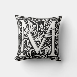 Almofada Inicial decorativa "M" da letra