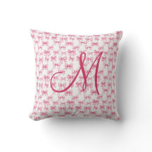 Inicial do Monograma Arco Rosa Coquette Estética M