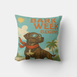 Almofada Início da Semana do latido: Edição de Voo Retroati