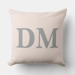 Almofada Initials modern elegant big letters Pink