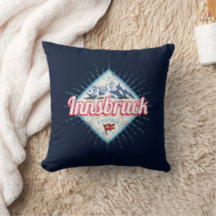 Almofada Innsbruck Tyrol Áustria Retro Alps Vintage