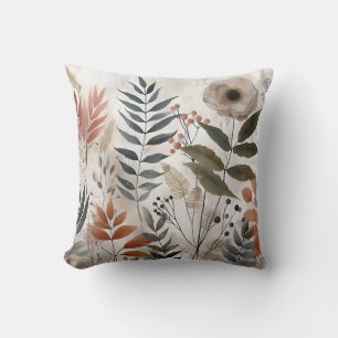 Almofada Inspiração Floral dos Abstratos Botânicos Verdes