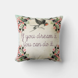 Almofada Inspiração Se Você Sonha Com Aquarela