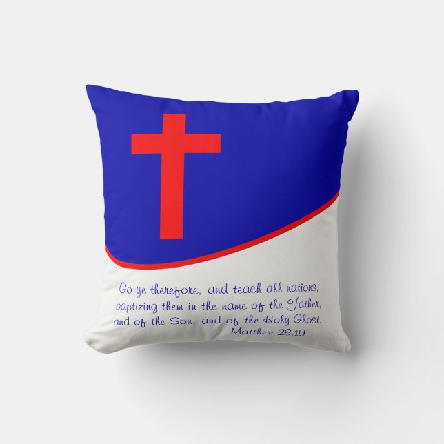 Almofada Inspirado na Bandeira Cristã (Frente)