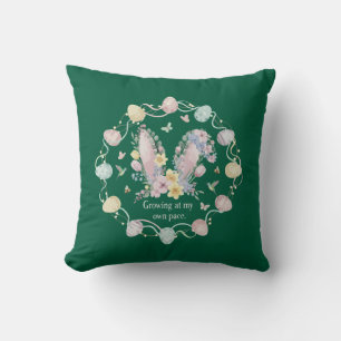 Almofada Inspirador "Crescendo no meu próprio ritmo" Floral