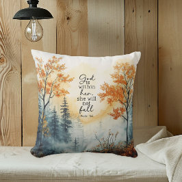 Almofada Inspirational Bible Verse Psalm 46:5 Autumn Pillow
