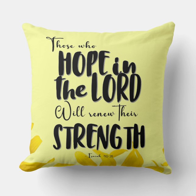 Almofada “Inspirational Bible Verse Throw Pillow – Faith-In (Frente)