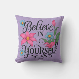 Almofada Inspirational Floral Throw Pillow (16" x 16")