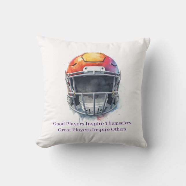 Almofada Inspirational Motivational Football Helmet  (Frente)