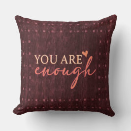 Almofada Inspirational Quote Burgundy Decor Cushion 
