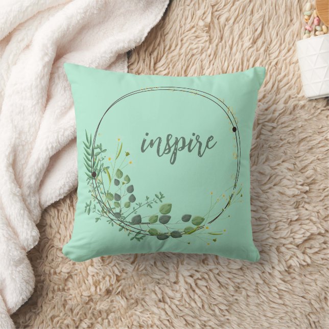 Almofada Inspire Com Quadro Botânico Floral (Cobertor)