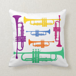 Almofada Instrumento Musical Multicolor Trumpet Brass