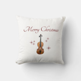 Almofada Instrumento Musical Violino Flocos de Neve de Nata