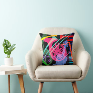 Almofada Instrumentos Musicais Design Pop Art