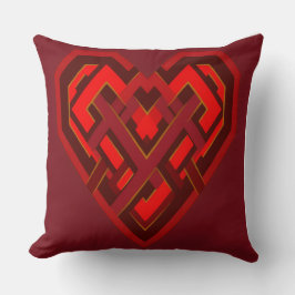 Almofada Interwoven Heart of Love – Modern Geometric