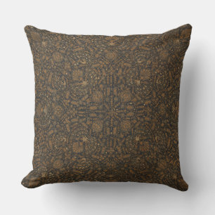 Almofada Intrair Travesseiro decorativo Castanho e Batik Pr