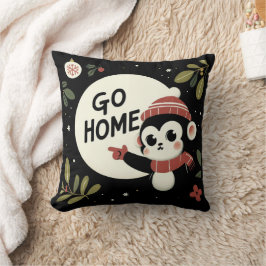 Almofada Ir para casa, macaco de Natal