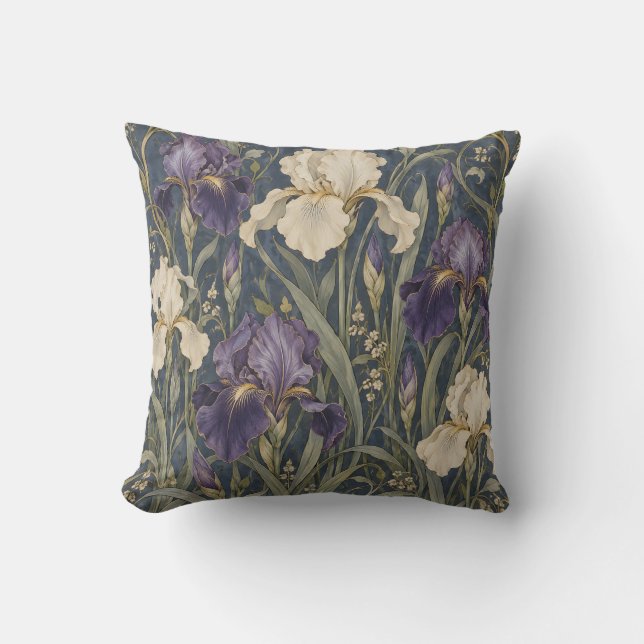 Almofada Íris Art Nouveau Violeta Marfim (Frente)
