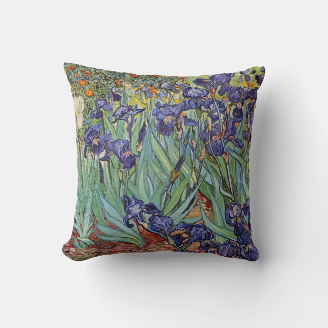 Almofada Íris de Van Gogh Pintura Impressionista (Frente)