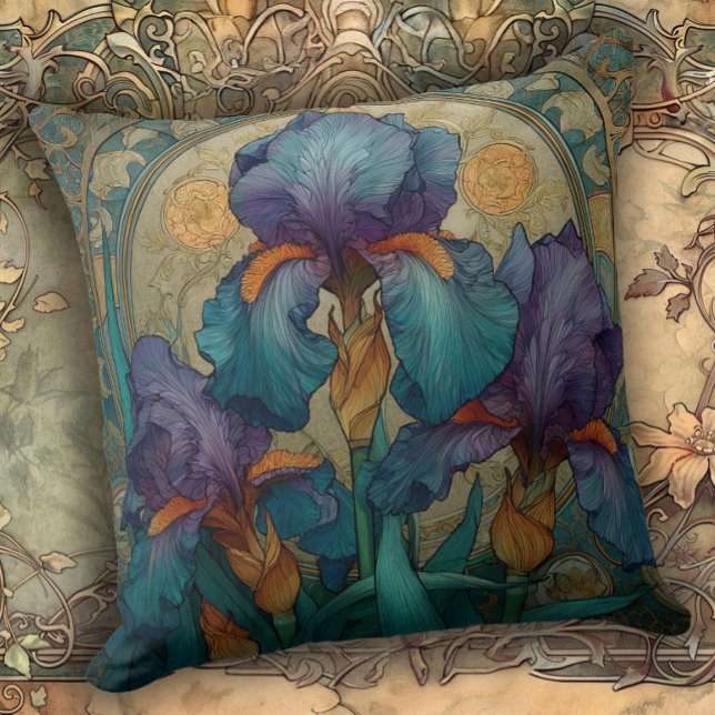Almofada Iris Enchantment Art Nouveau (Criador carregado)