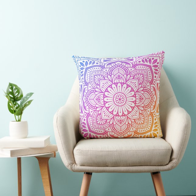 Almofada Iris Mandala Throw Pillow (Cadeira)
