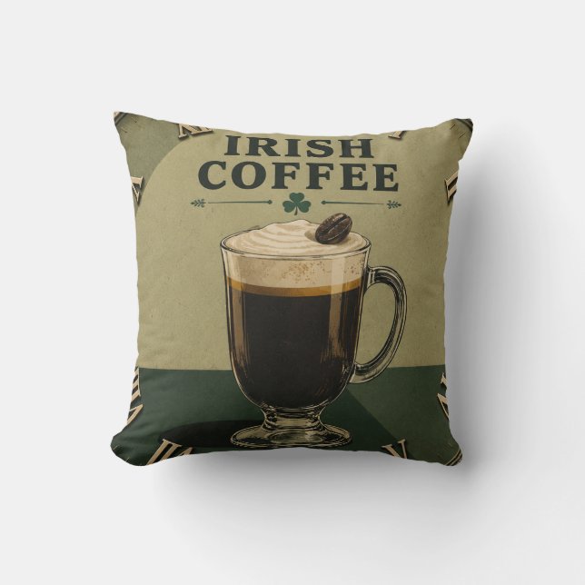 Almofada Irish Coffee Celtic Pub Decor  (Frente)